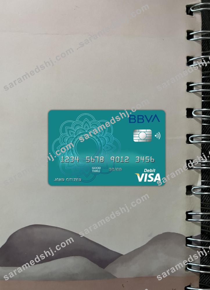 Argentina BBVA bank visa debit card photolook front
